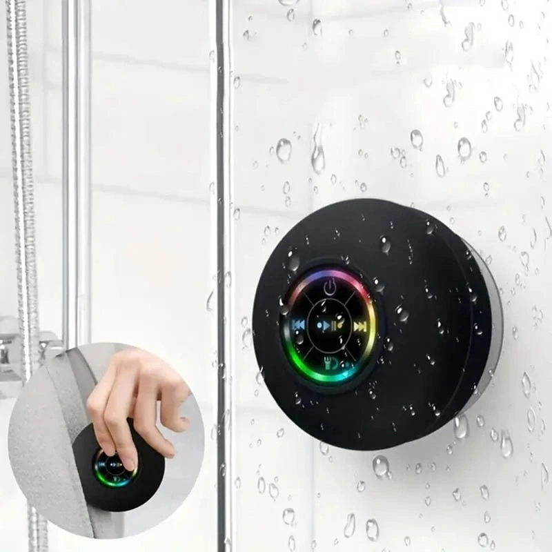 Mini bluetooth reproduktor LED s prísavkou
