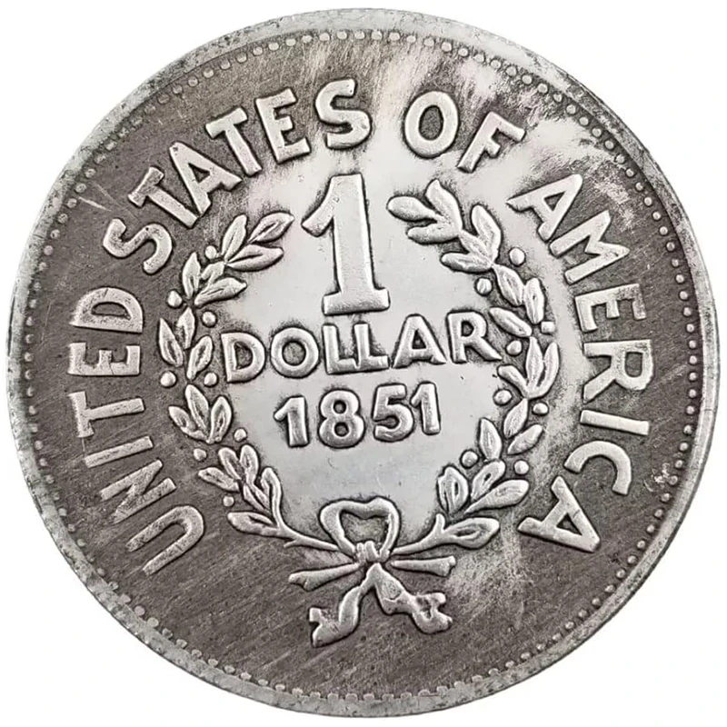 USA 1$ 1851 - Replika starej mince Morgan Indian Head