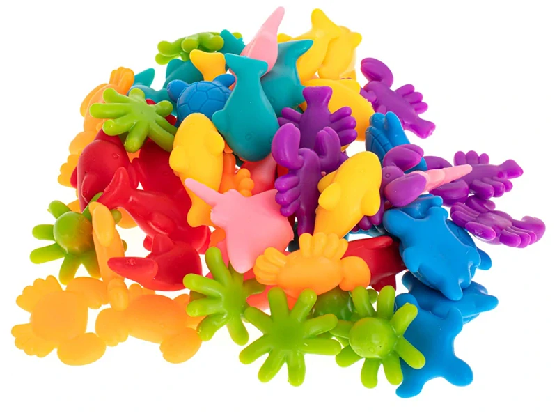 Morské živočíchy - Edukačná hračka na učeie farieb 56 kusov