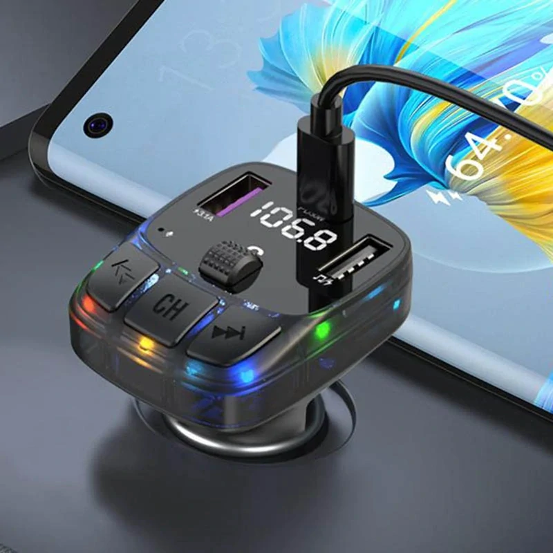 Bluetooth transmitter do auta CS13 s duálnou USB nabíjačkou