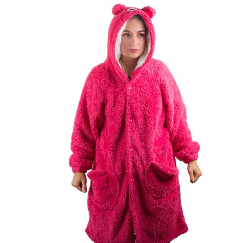 Teplá oversize mikina a deka 2v1 tmavoružová