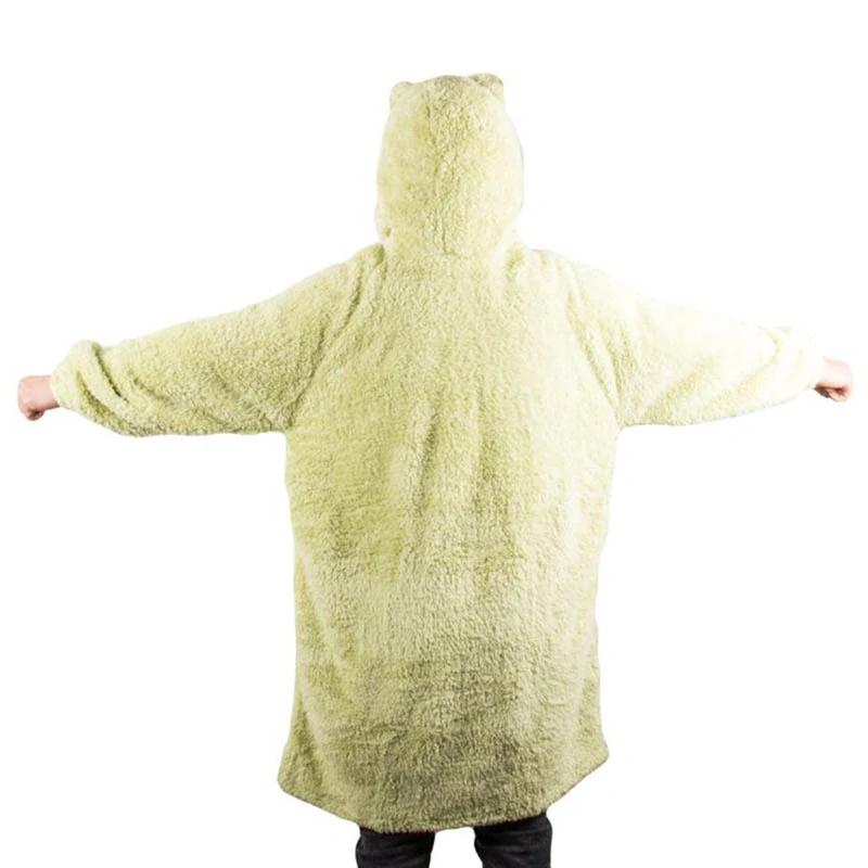 Teplá oversize mikina a deka 2v1 zelená