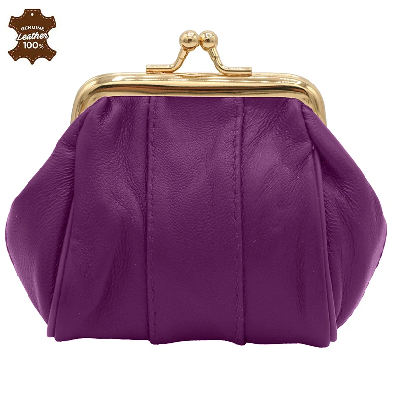 Peňaženka kožená dámska vintage - Purple