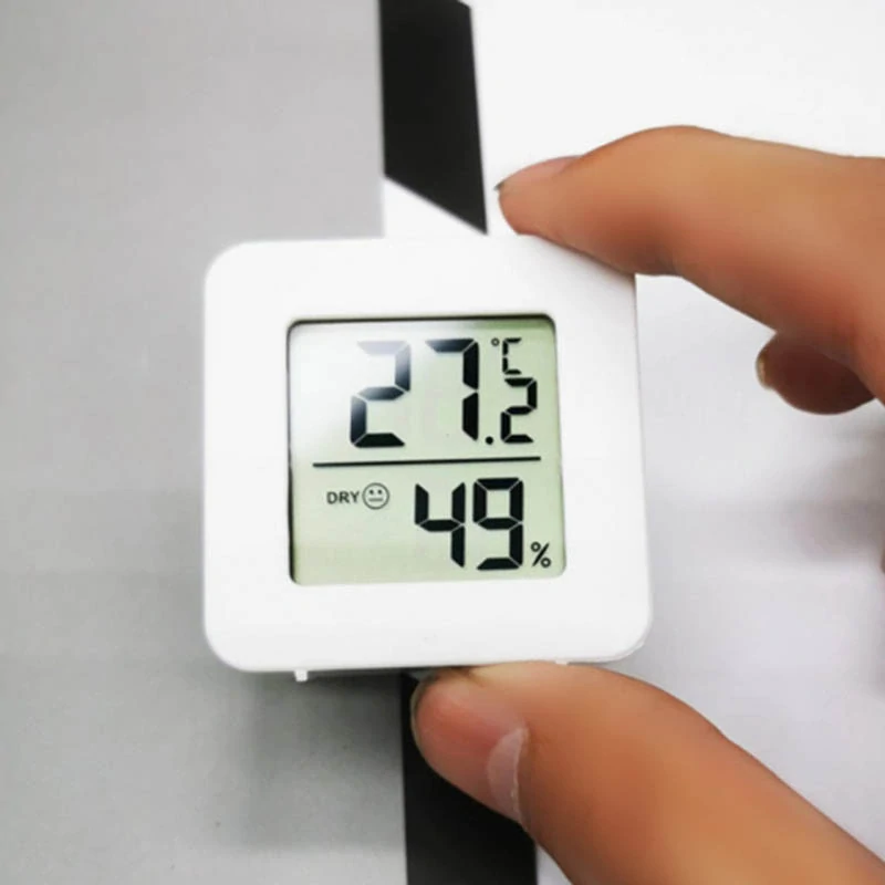 Meteorologická stanica s teplomerom a vlhkomerom biela