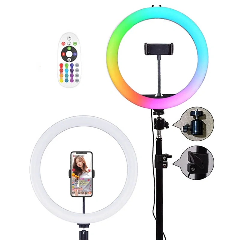 Prstencová RGB lampa so statívom 120W