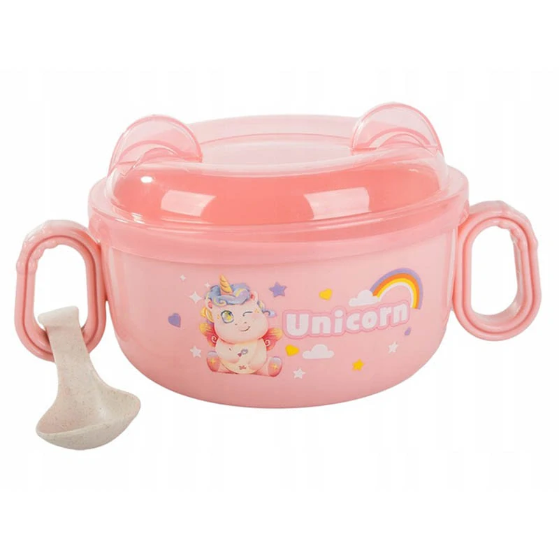 Detská miska 600ml s uškami + lyžička