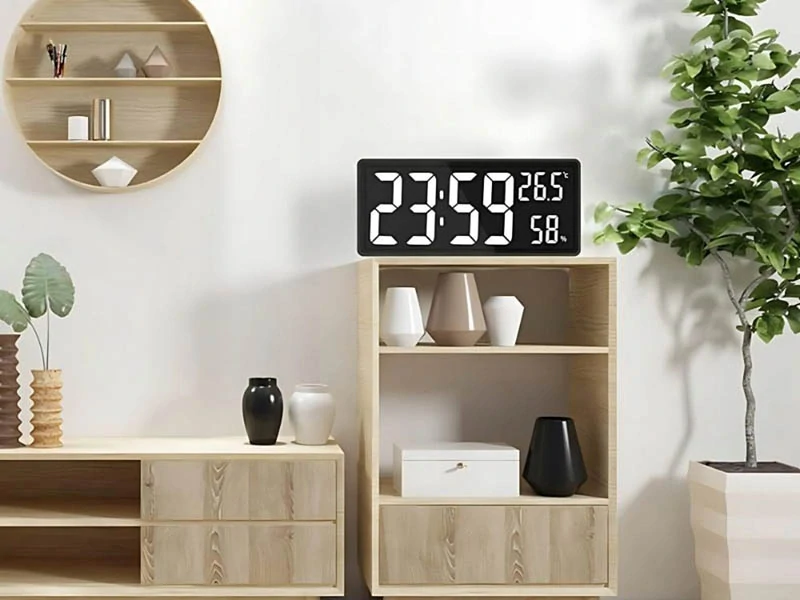 LED hodiny s teplomerom 3808L 35x15cm