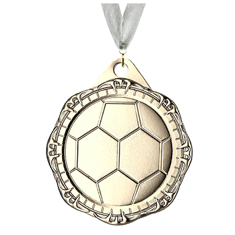 MMC1232/G - Futbal : Medaila kovová strieborná 32mm