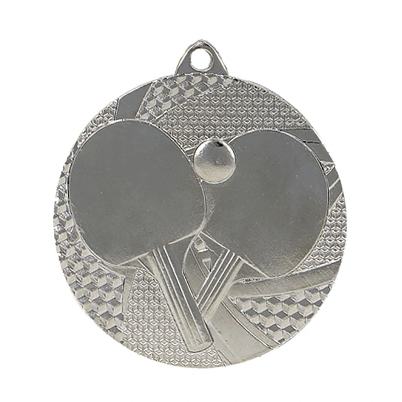 MMC7750/S - Stolný tenis : Medaila kovová strieborná 50 mm