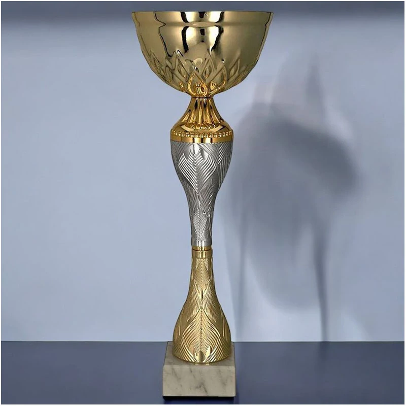 Pohár zlatý so strieborným elementom - 26 cm