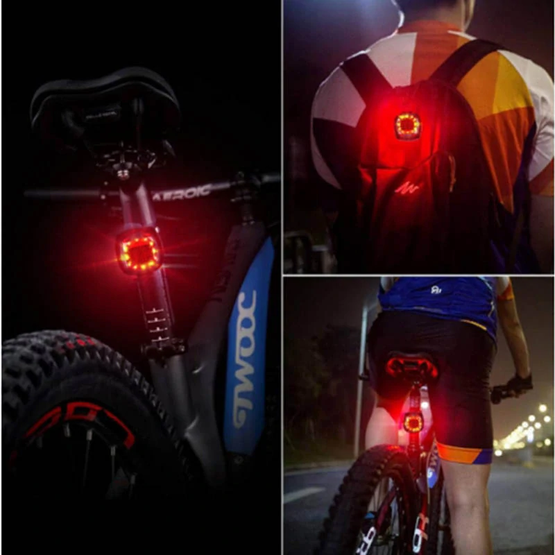 USB nabíjateľné zadné svetlo na bicykel
