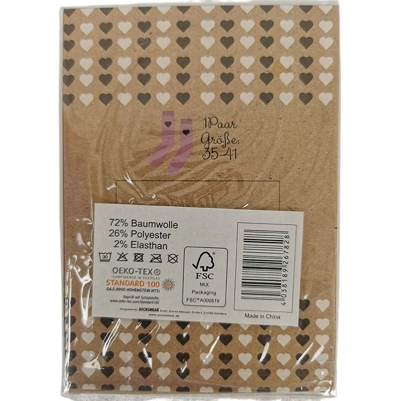 Ponožky zamilované ružové - č.35-41