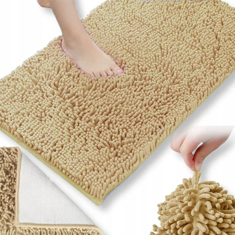 Protišmykový koberček do kúpeľne 45x70cm hnedý