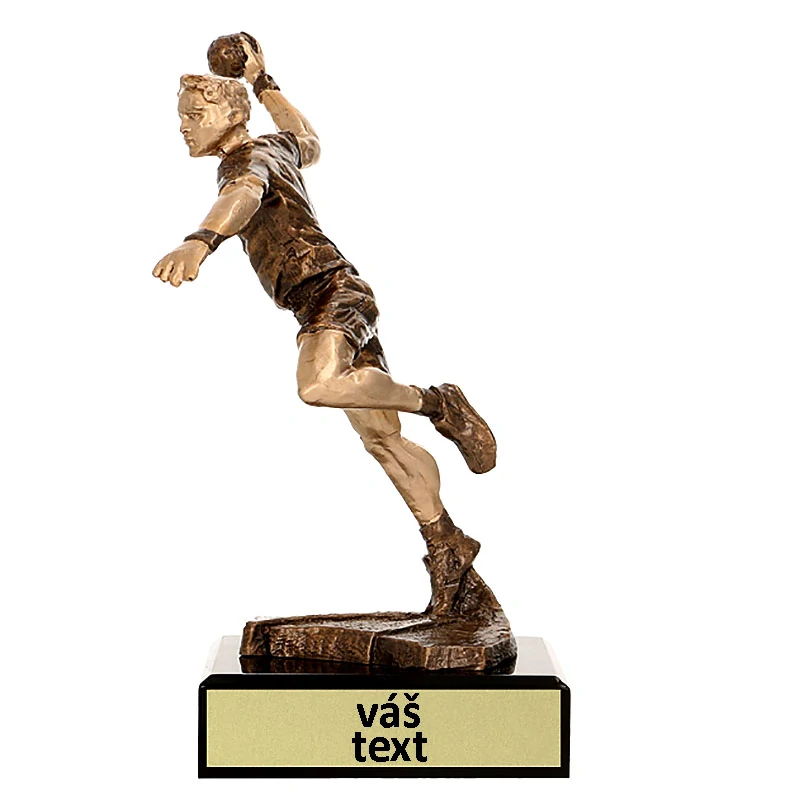 Hádzaná - Víťazná trofej na mramorovom podstavci s vlastným textom: 22 cm