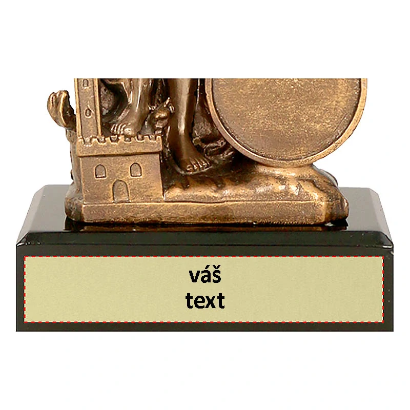 Florián - Víťazná trofej na mramorovom podstavci s vlastným textom: 27 cm