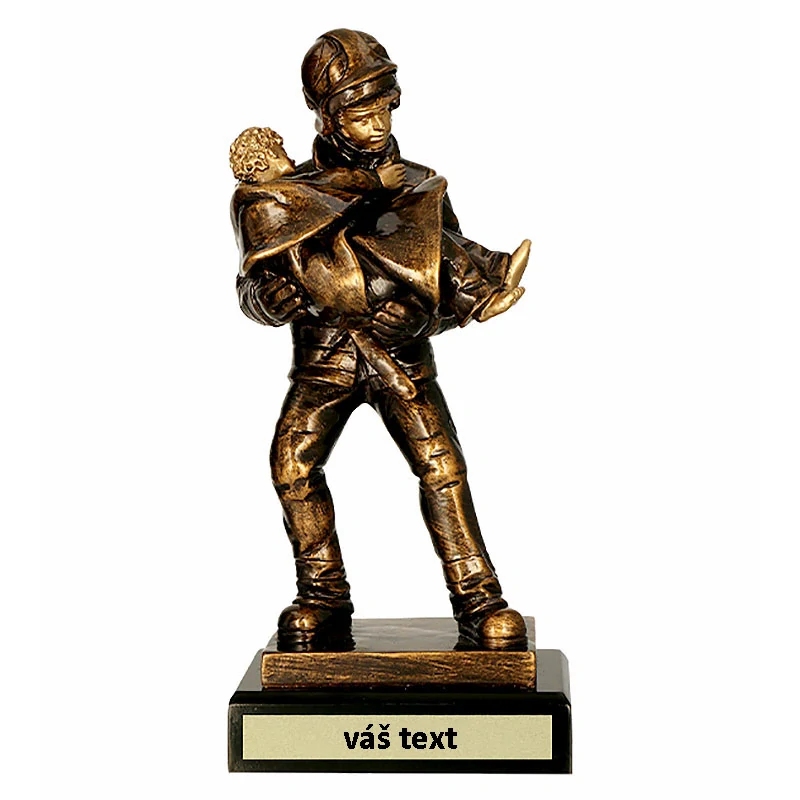 Hasič - Víťazná trofej na mramorovom podstavci s vlastným textom: 27 cm