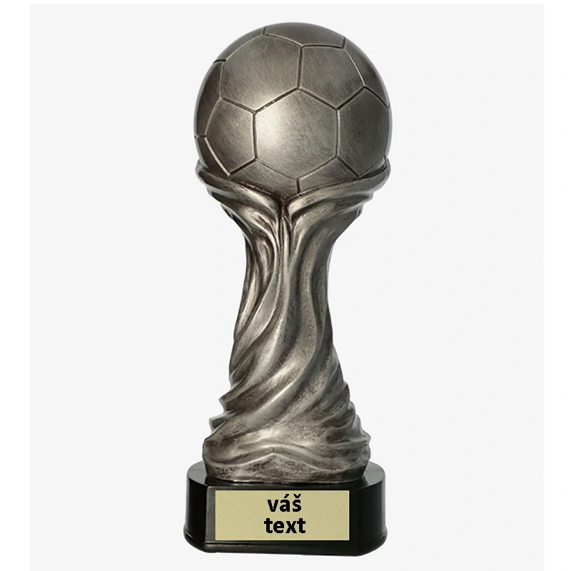 Futbal - Víťazná trofej na podstavci s vlastným textom: 35cm
