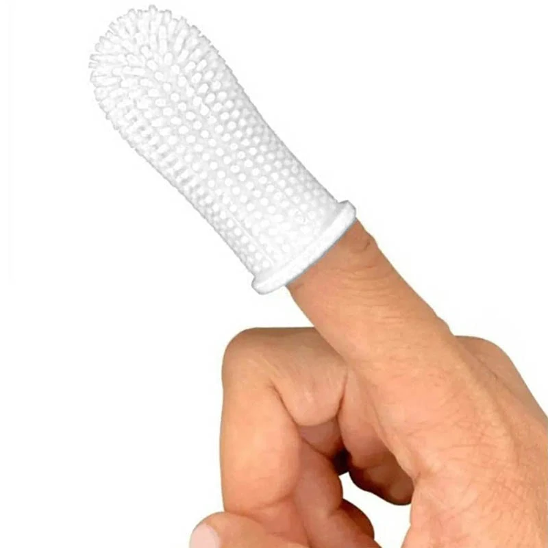 Silikónová zubná kefka pre psov a mačky na prst