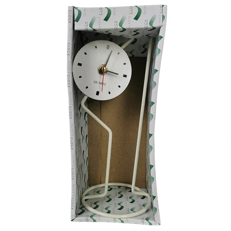 Dizajnové kovové hodiny bielej farby