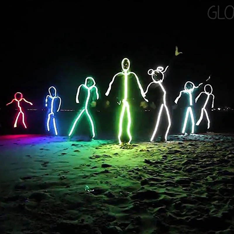 LED kostým s 50 diódami čierny 150cm