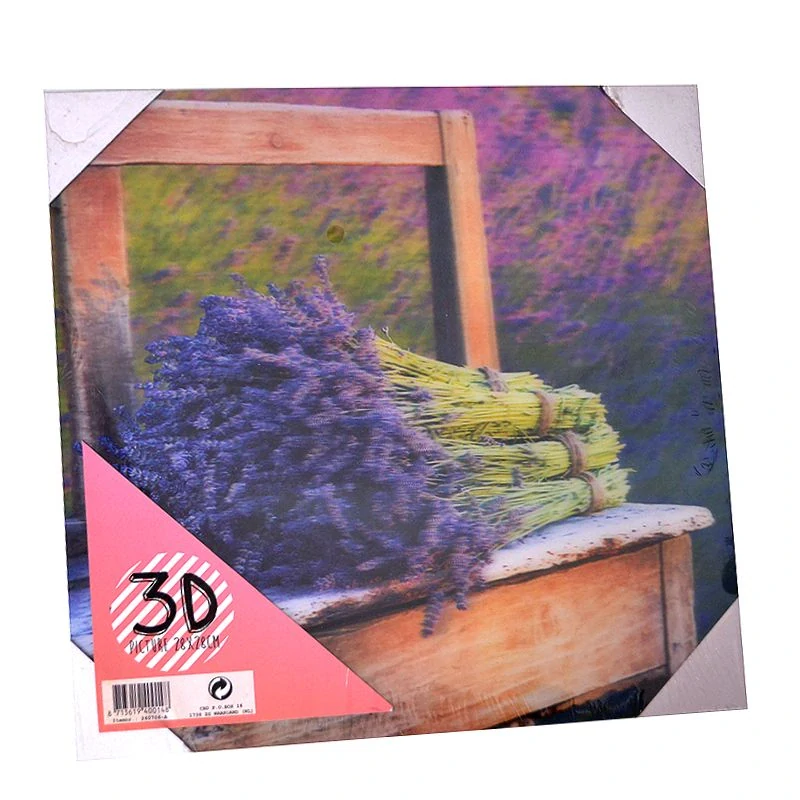 Obraz na stenu levanduľa 3D 28 x 28 cm