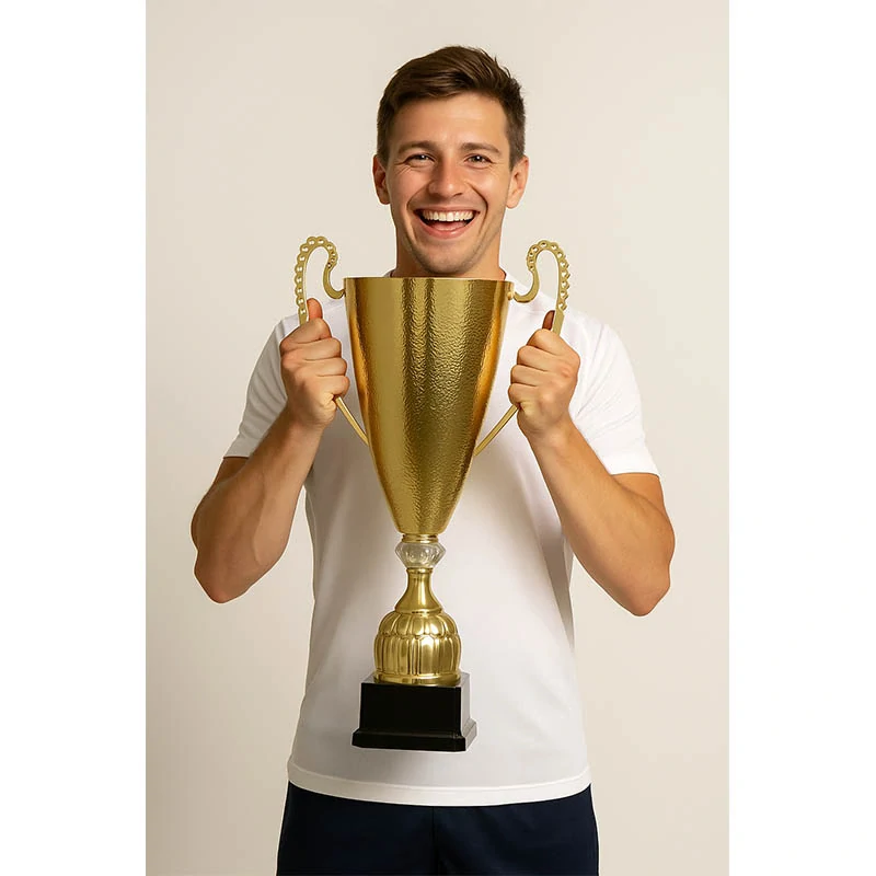Pohár zlatý Exclusive - výška: 60 cm/ ø kalicha: 19,5 cm