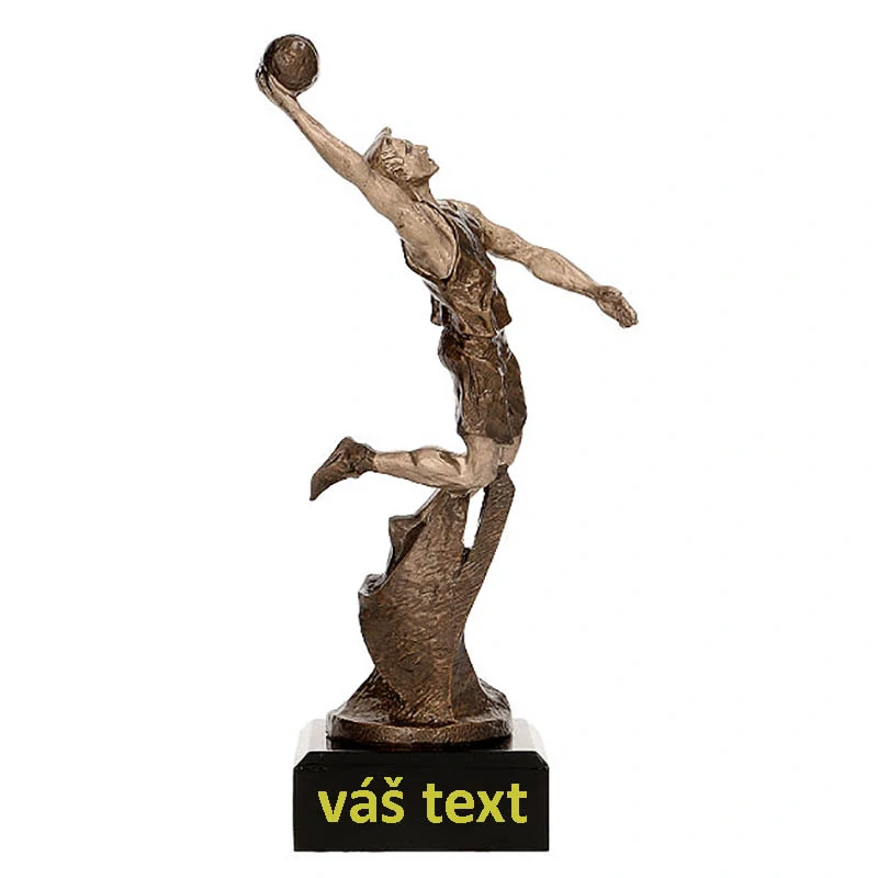 Basketbal - Víťazná trofej na mramorovom podstavci s vlastným textom: 24,5 cm