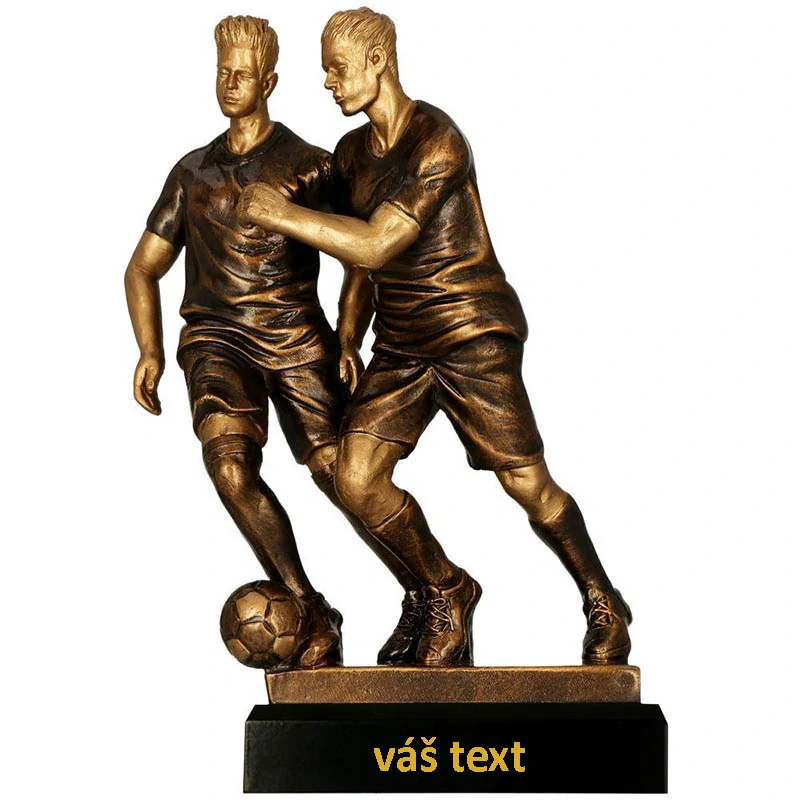 Futbalisti - Víťazná trofej na mramorovom podstavci s vlastným textom: 29 cm