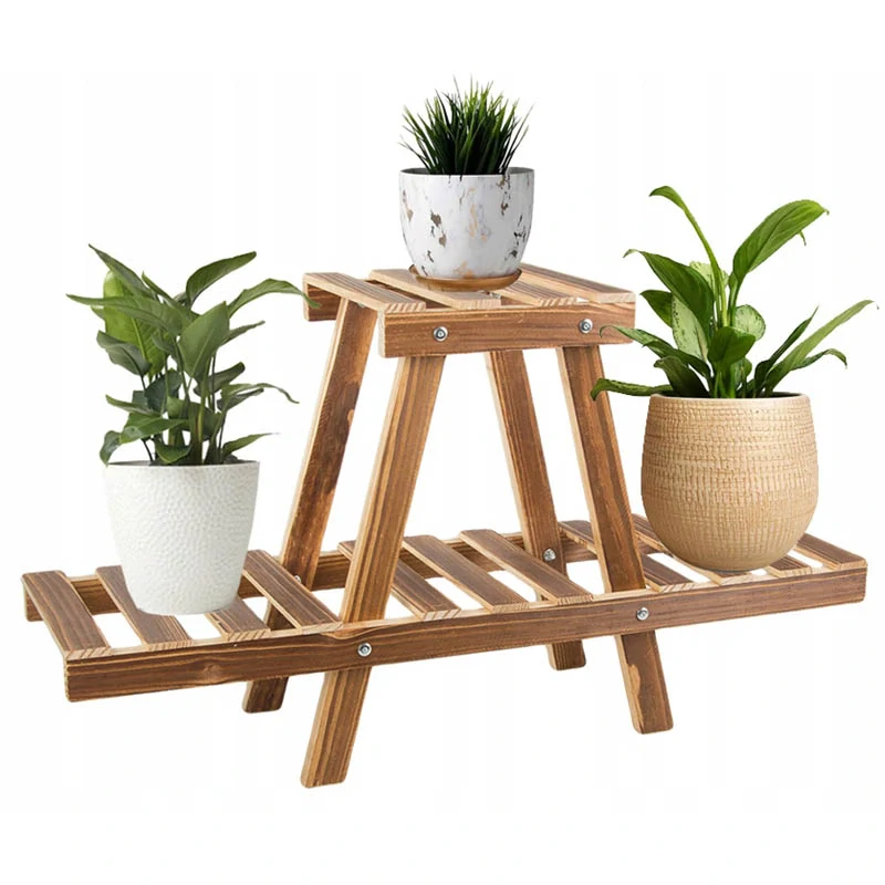 Drevený stojan na kvety 81cm