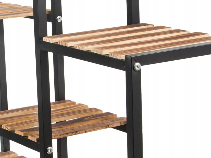 Drevený stojan na kvety 74x96cm hnedý s náradím