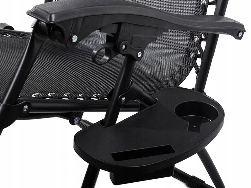 Záhradné ležadlo Gravity Zero do 150kg čierne