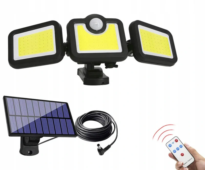 Solárna lampa 171 LED so senzorom pohybu a súmraku