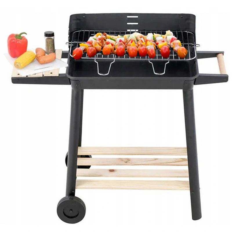 Záhradný gril DS-07 na drevené uhlie s kolieskami