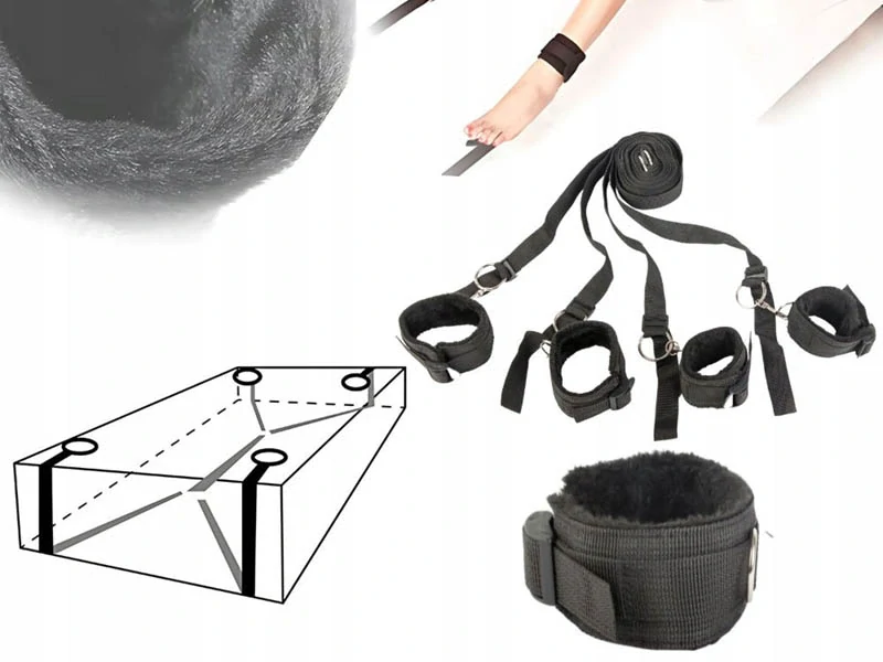 Erotická sada s putami a nastaviteľnými popruhmi