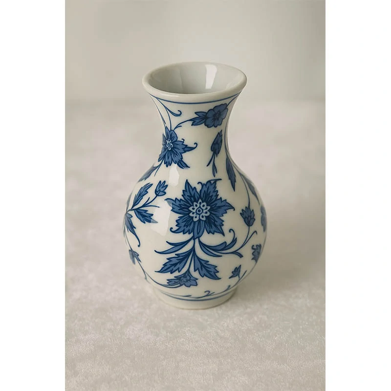 Porcelánová Váza s modrými kvetmi - Reutter Porzelan