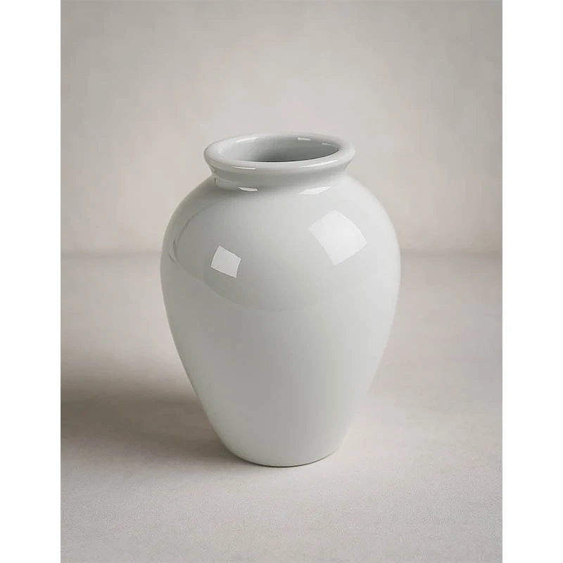Keramická váza biela 11 × 8 cm
