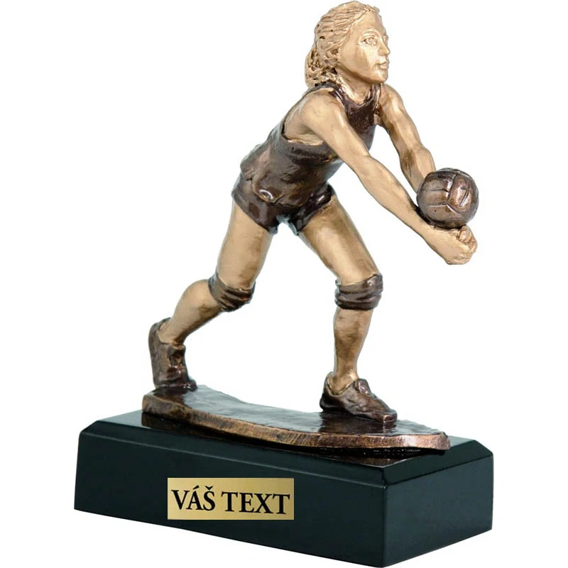 Volejbal - Víťazná trofej na podstavci s vlastným textom: 17,5 cm