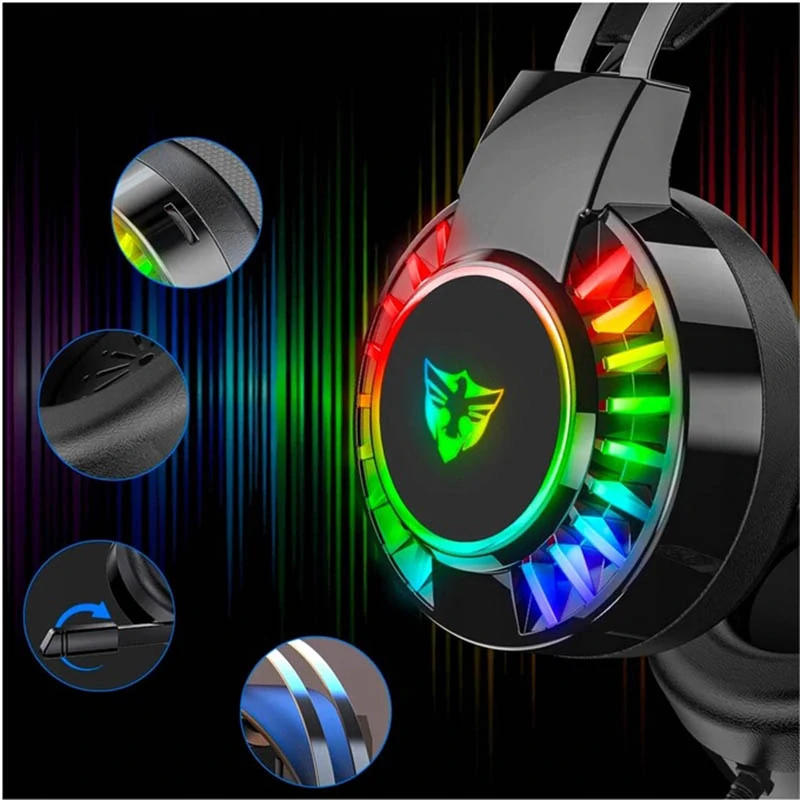 Herné slúchadlá LED s mikrofónom G605