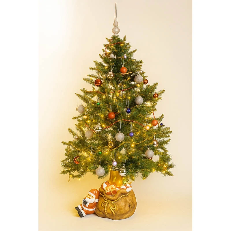 Dekoratívny stojan na vianočný stromček – Darček so Santom: 44 × 30 × 29,5 cm