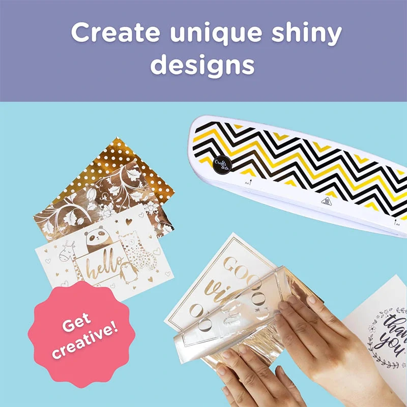 Aplikátor horúcej fólie Crafts & Co – štartovacia sada na tvorbu luxusných dekorácií