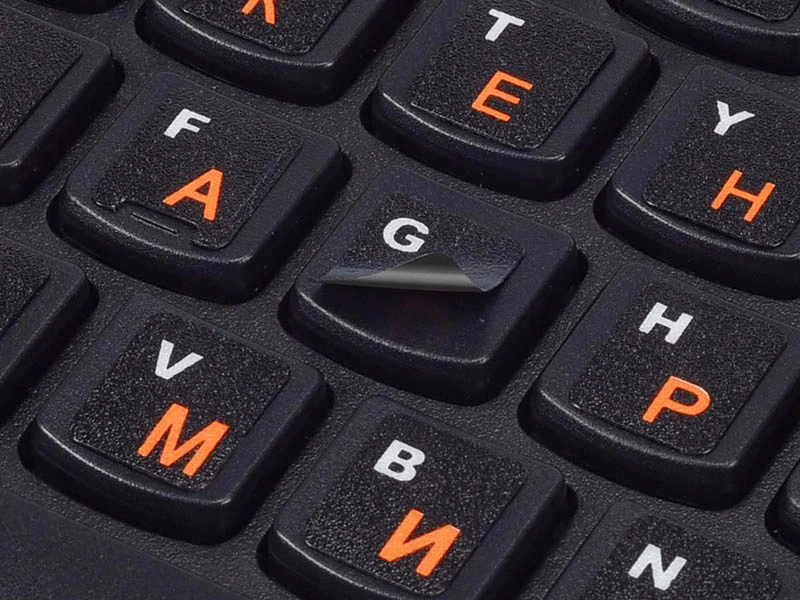 Nálepky na klávesnicu QWERTY + azbuka