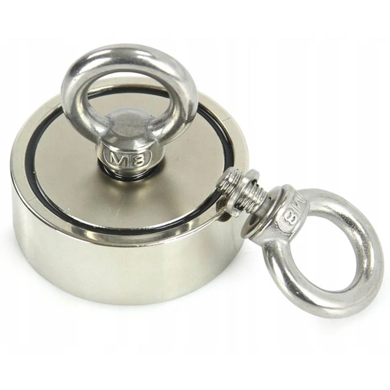 Neodýmový magnet s očkom a lanom 20m - nosnosť do 170kg