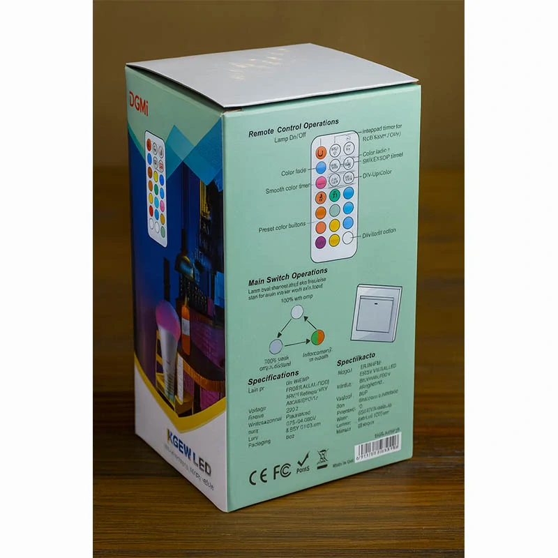 Žiarovka 3W LED E27 RGB s ovládačom