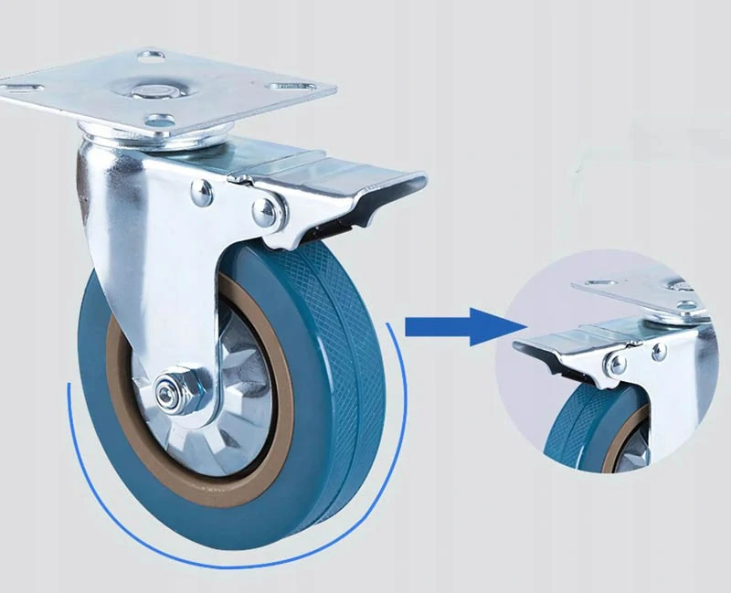 Otočné nábytkové koliesko 4" 100mm s brzdou