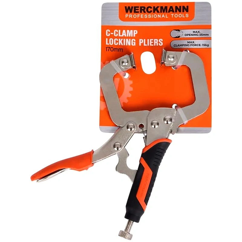 Werckmann - Upínacie kliešte typu C 170 mm – s uzamykacím mechanizmom