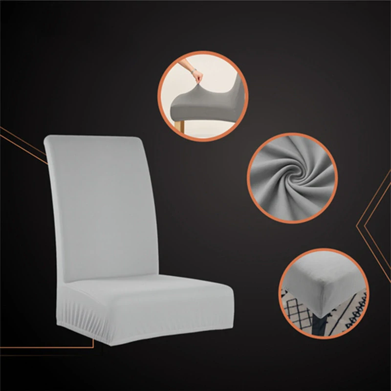 Poťahy na stoličku svetlosivé 6ks