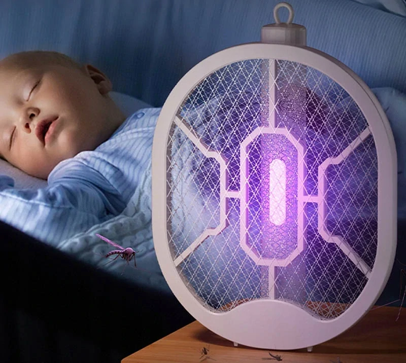 Elektronická plácačka na dotieravý hmyz čierna