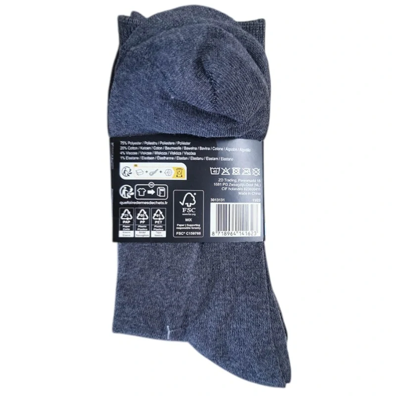 Pánske ponožky 6-pack - sivé, veľkosť 39–42