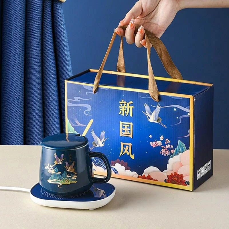 Hrnček s elektrickým ohrievačom modrý