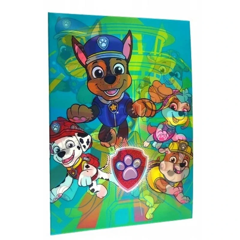 Pohľadnica gratulačná s obálkou A4 Paw Patrol: Holografická